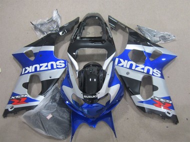 Affordable 2000-2002 Suzuki GSXR 1000 Motorcycle Fairings - Blue Silver Black Red White Decal
