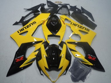 Affordable 2005-2006 Suzuki GSXR 1000 Motorcycle Fairing - Yellow Glossy Black