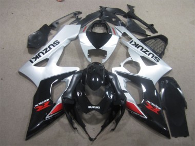 Affordable 2005-2006 Suzuki GSXR 1000 Motorcycle Fairing - Glossy Black Silver Red