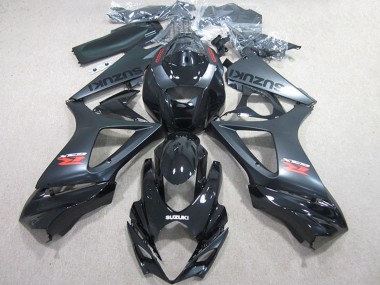 Affordable 2007-2008 Suzuki GSXR 1000 Motorcycle Fairings Kits - Glossy Black Matte Black