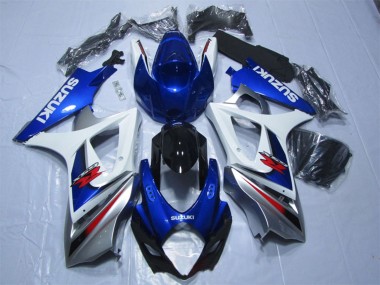 Affordable 2007-2008 Suzuki GSXR 1000 Motorcycle Fairings - Blue White Red