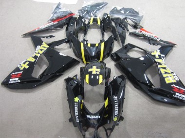 Affordable 2009-2016 Suzuki GSXR 1000 Motorcycle Fairings - Glossy Black Yellow Rizla Lumber Jack