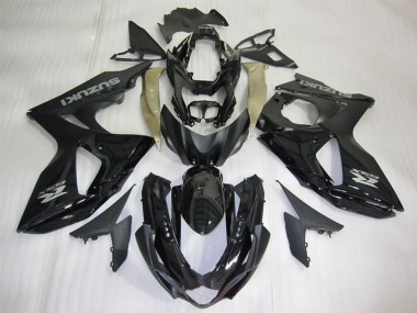 Affordable 2009-2016 Suzuki GSXR 1000 Motorcycle Fairings - Glossy Black Silver Decal