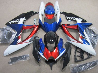 Affordable 2008-2010 Suzuki GSXR 600 Motorcycle Fairings - White Red Blue Black Rizoma