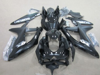 Affordable 2008-2010 Suzuki GSXR 600 Motorcycle Fairings - Glossy Black White