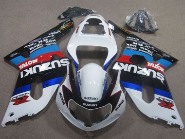 Affordable 2001-2003 Suzuki GSXR 750 Motorcycle Fairings - White Blue Red Black Motul