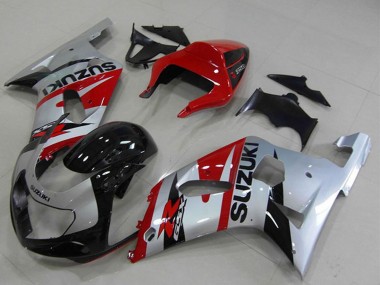 Affordable 2001-2003 Suzuki GSXR 750 Motorcycle Fairings - Red Silver Black