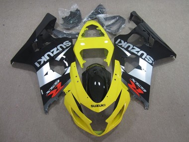 Affordable 2004-2005 Suzuki GSXR 750 Motorcycle Fairings - Yellow Silver Black