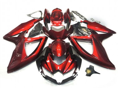 Affordable 2008-2010 Suzuki GSXR 750 Motorcycle Fairings - Glossy Red
