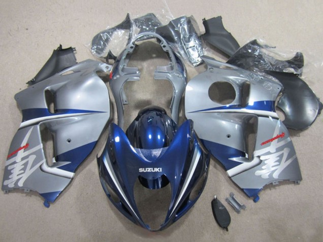 1996-2007 Suzuki GSXR 1300 Hayabusa Motorcycle Fairings - Silver Blue