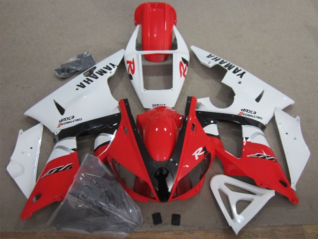 1998-1999 Yamaha YZF R1 Motorcycle Fairing - White Red Black