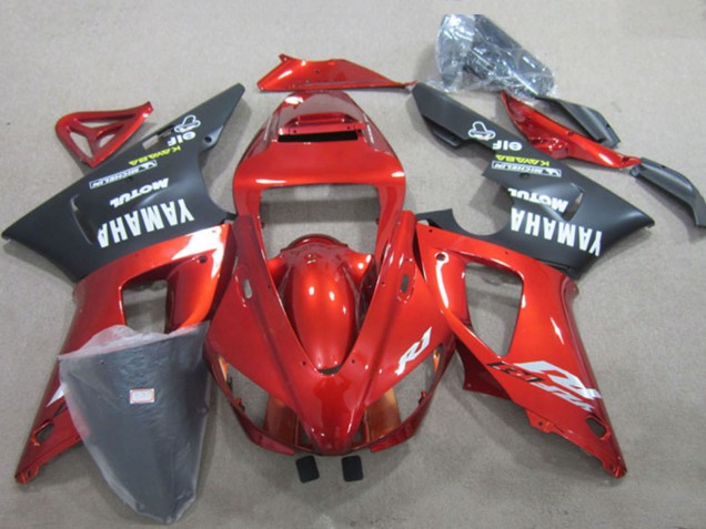 1998-1999 Yamaha YZF R1 Motorcycle Fairings - Red Black White Decal