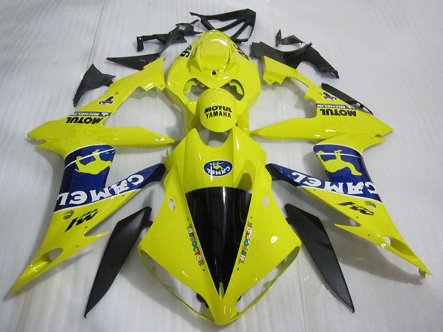2004-2006 Yamaha YZF R1 Motorcycle Fairings - Yellow Blue Black White Camel Motul
