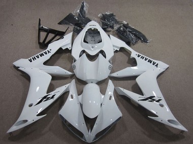 Affordable 2004-2006 Yamaha YZF R1 Motorcycle Fairings - White Black Decal