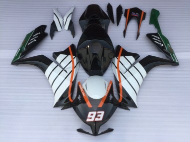 93 Baracuda White and Black 12-16 Honda CBR1000RR Fairings