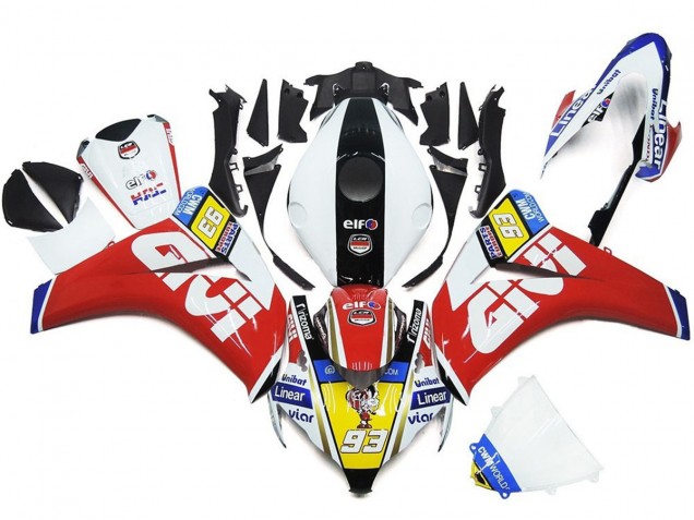 93 Number White and Red 08-11 Honda CBR1000RR Fairings 93 Number White and Red 08-11 Honda CBR1000RR Fairings