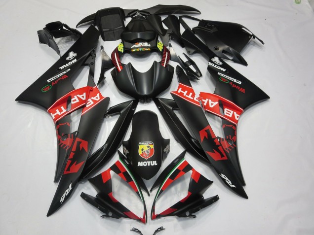 Abarth Matte Black 06-07 Yamaha R6 Fairings Abarth Matte Black 06-07 Yamaha R6 Fairings