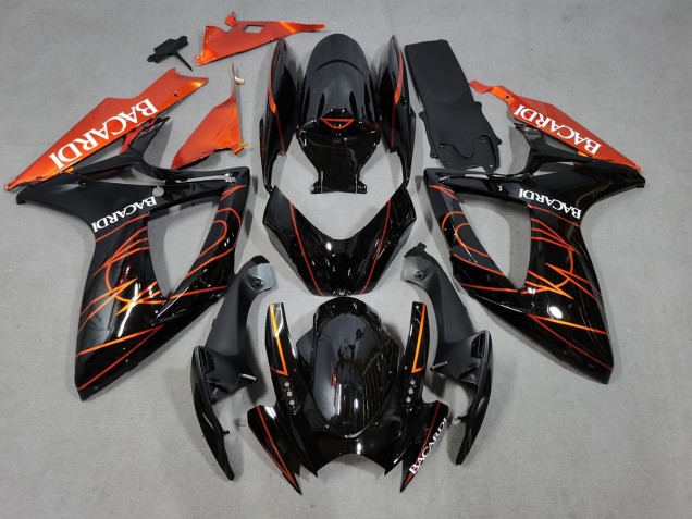 Bacardi Black and Orange 06-07 Suzuki GSXR 600-750 Fairings Bacardi Black and Orange 06-07 Suzuki GSXR 600-750 Fairings