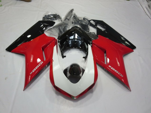 Black Red and White 07-14 Ducati Ducati 848 1098 1198 Fairings Black Red and White 07-14 Ducati Ducati 848 1098 1198 Fairings