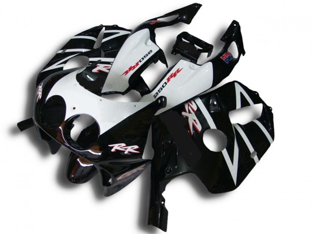 Black White RR 90-98 Honda CBR250RR Fairings Black White RR 90-98 Honda CBR250RR Fairings