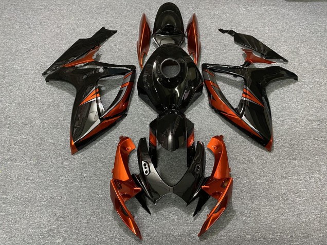 Black and Burnt Orange 06-07 Suzuki GSXR 600-750 Fairings Black and Burnt Orange 06-07 Suzuki GSXR 600-750 Fairings