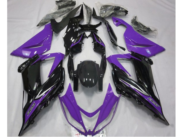 Black and Purple 13-18 Kawasaki ZX6R Fairings Black and Purple 13-18 Kawasaki ZX6R Fairings