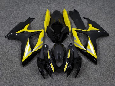 Black and Yellow OEM Style 06-07 Suzuki GSXR 600-750 Fairings