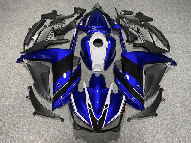Blue Black and White 15-18 Yamaha R3 Fairings Blue Black and White 15-18 Yamaha R3 Fairings