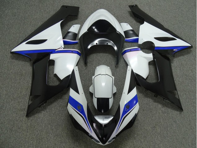 Blue White and Black 05-06 Kawasaki ZX6R Fairings Blue White and Black 05-06 Kawasaki ZX6R Fairings