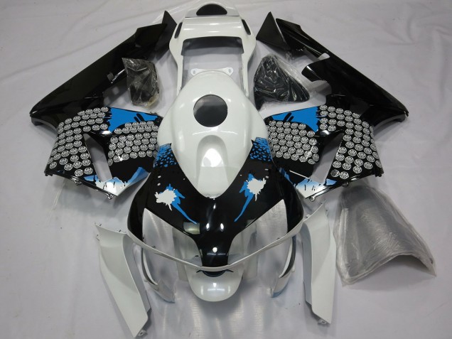 Blue White and Black Splatter 03-04 Honda CBR600RR Fairings Blue White and Black Splatter 03-04 Honda CBR600RR Fairings