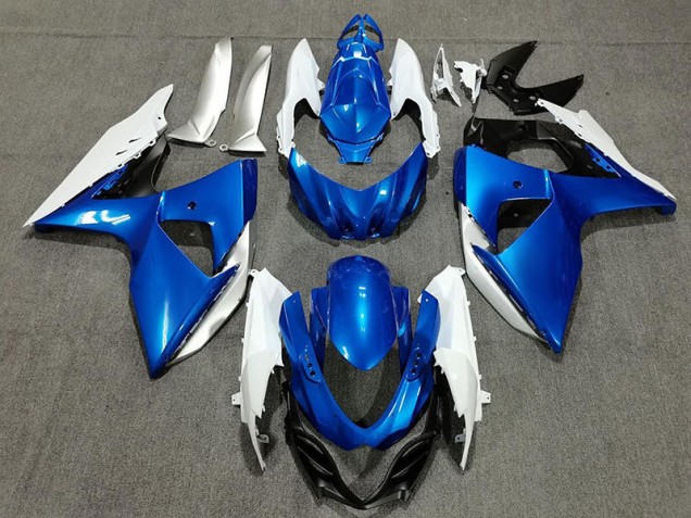 Blue White and Silver 09-16 Suzuki GSXR 1000 Fairings Blue White and Silver 09-16 Suzuki GSXR 1000 Fairings