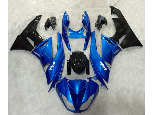 Blue and Black Ninja 09-12 Kawasaki ZX6R Fairings Blue and Black Ninja 09-12 Kawasaki ZX6R Fairings