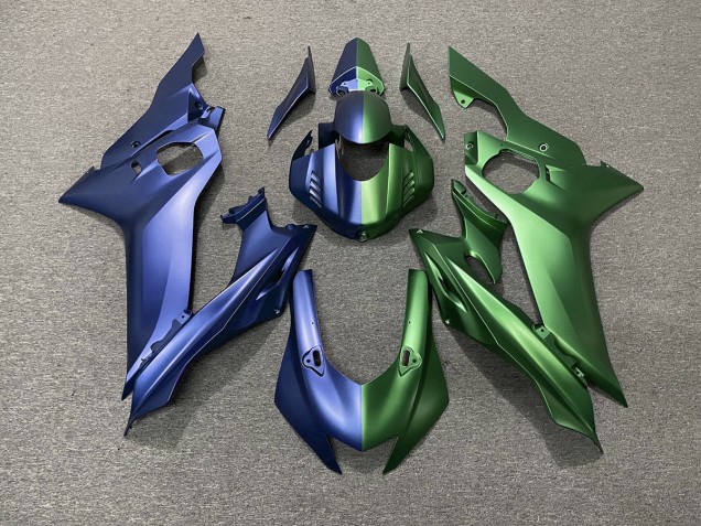 Blue and Green Split 17-21 Yamaha R6 Fairings Blue and Green Split 17-21 Yamaha R6 Fairings