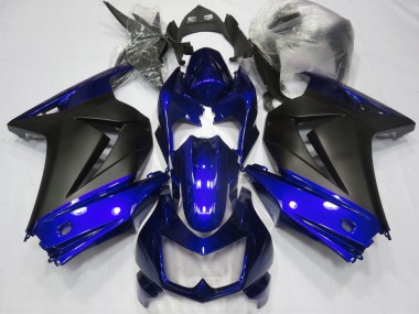 Blue and Matte Black 08-12 Kawasaki Ninja 250 Fairings