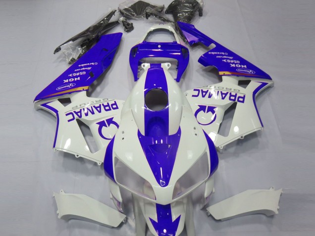 Blue and White Custom 05-06 Honda CBR600RR Fairings Blue and White Custom 05-06 Honda CBR600RR Fairings