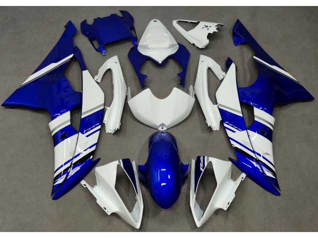Blue and White Custom OEM Style 08-16 Yamaha R6 Fairings Blue and White Custom OEM Style 08-16 Yamaha R6 Fairings
