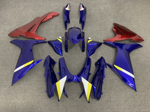 Blue with Red Lowers 11-24 Suzuki GSXR 600-750 Fairings Blue with Red Lowers 11-24 Suzuki GSXR 600-750 Fairings