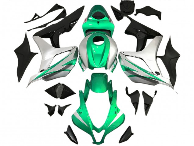 Bright Green and Silver OEM Style 07-08 Honda CBR600RR Fairings Bright Green and Silver OEM Style 07-08 Honda CBR600RR Fairings