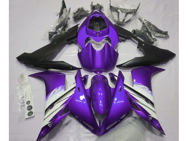 Bright Purple & White 04-06 Yamaha R1 Fairings Bright Purple & White 04-06 Yamaha R1 Fairings