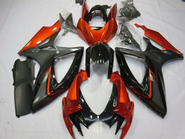 Burnt Orange and Grey 06-07 Suzuki GSXR 600-750 Fairings