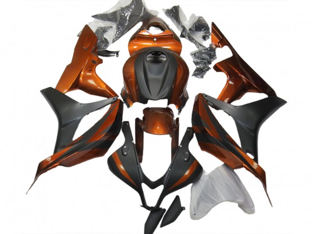 Burnt Orange and Matte Black 07-08 Honda CBR600RR Fairings Burnt Orange and Matte Black 07-08 Honda CBR600RR Fairings
