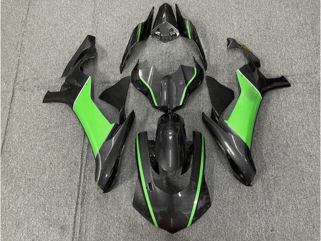 Carbon Fiber & Green 15-19 Yamaha R1 Fairings Carbon Fiber & Green 15-19 Yamaha R1 Fairings
