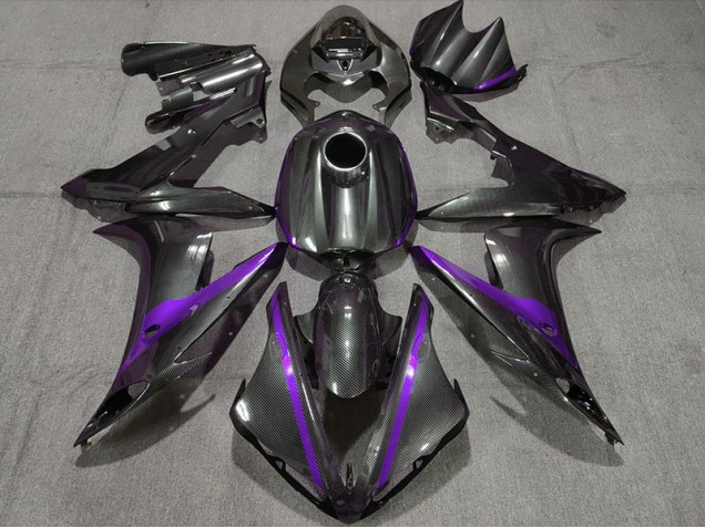 Carbon Fiber Style w Purple 04-06 Yamaha R1 Fairings Carbon Fiber Style w Purple 04-06 Yamaha R1 Fairings