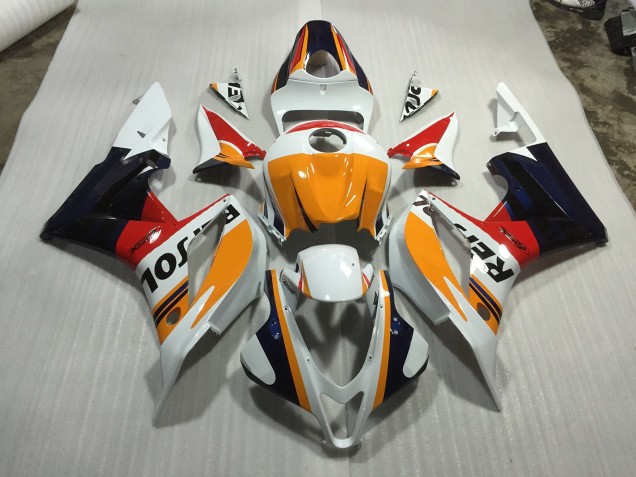 Custom White Repsol 07-08 Honda CBR600RR Fairings Custom White Repsol 07-08 Honda CBR600RR Fairings