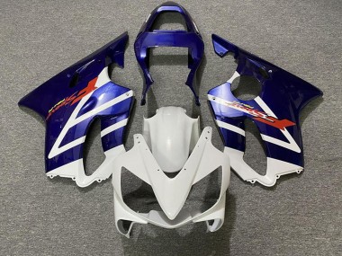 Deep Blue and White 01-03 Honda CBR600 F4i Fairings