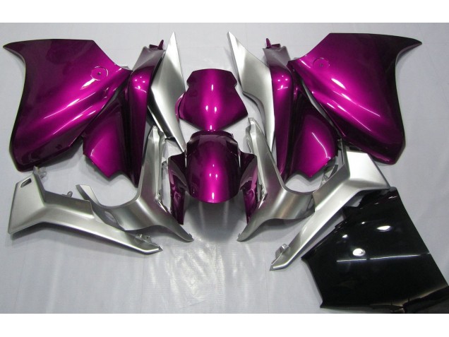 Deep Pink and Silver 10-13 Honda VFR1200 Fairings Deep Pink and Silver 10-13 Honda VFR1200 Fairings