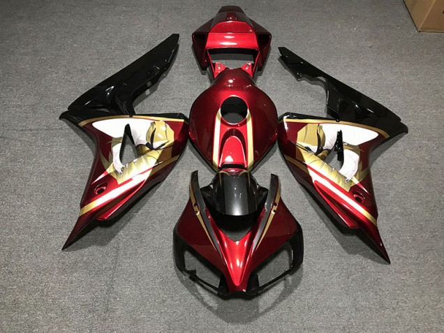 Deep Red & Gold 06-07 Honda CBR1000RR Fairings Deep Red & Gold 06-07 Honda CBR1000RR Fairings