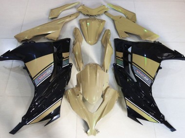 Desert Tan and Black 13-18 Kawasaki Ninja 300 Fairings