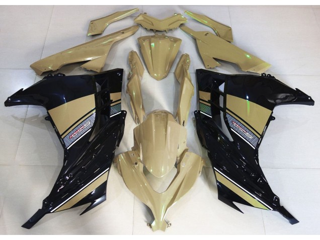 Desert Tan and Black 13-18 Kawasaki Ninja 300 Fairings