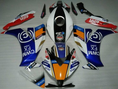 Elf Blue and Orange 12-16 Honda CBR1000RR Fairings